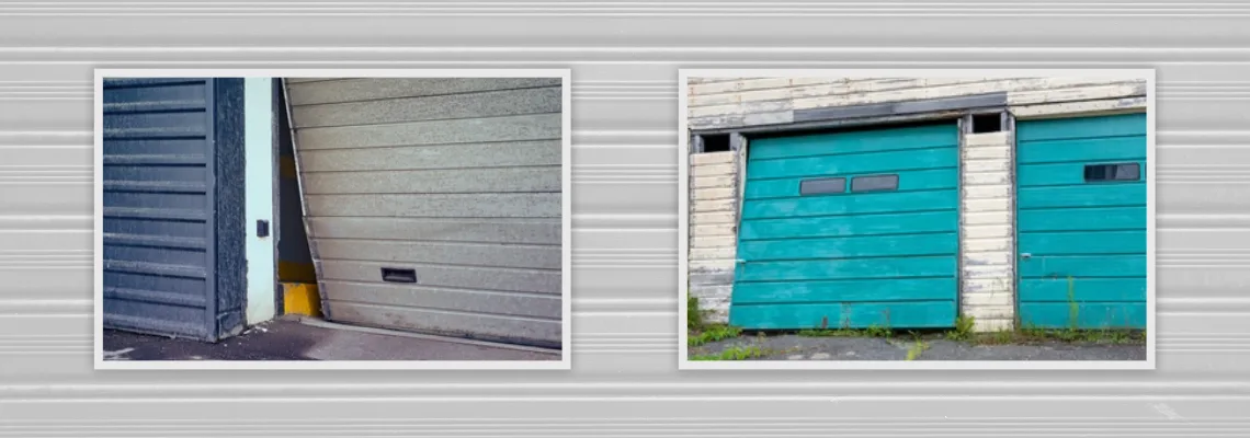 Crooked Aluminum Garage Door Repair in Saint John, New Brunswick